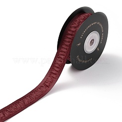 チロリアンテープ  両面フリルリボン  DIYギフト包装用  花のパッケージ  ブラウン  7/8インチ（22mm）  10ヤード/ロール（91.44m /ロール&nbsp;SRIB-H307-03A-05