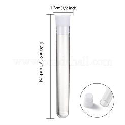 蓋付きのクリアチューブプラスチック製のビーズの容器  幅1.2cm  長さ7.45cm（クリアチューブ）  長さ8.2cm（カバーを含む）  容量：15ml（0.5液量オンス）&nbsp;X-C065Y