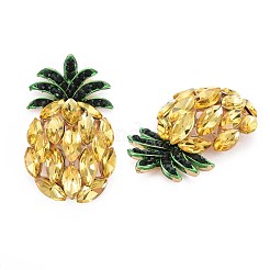 Rack Plating Alloy Emerald Rhinestone Cabochons&nbsp;PALLOY-S143-13