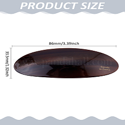 樹脂と鉄のヘアバレッタ1個  ココナッツブラウン  86x33.5x25mm&nbsp;PHAR-LP0004-16D
