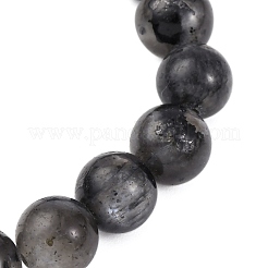 Natural Labradorite Round Beaded Stretch Bracelets for Women&nbsp;BJEW-JB12569-02