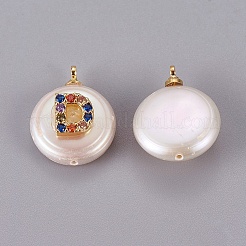 Natural Cultured Freshwater Pearl Pendants&nbsp;PEAR-F008-32G-D
