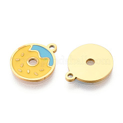 304 Stainless Steel Enamel Charms&nbsp;STAS-T065-61G-2