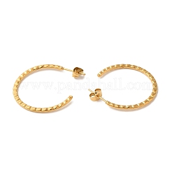 Ion Plating(IP) 304 Stainless Steel C-Shaped Stud Earrings for Women&nbsp;EJEW-Z066-06G