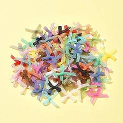 ナイロンコスチュームアクセサリー30個  蝶結び  きいろ  19x21x2.5mm  30個/セット&nbsp;DIY-FS0008-19J