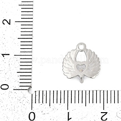真鍮製マイクロパヴェキュービックジルコニアチャーム  ハート  プラチナ  11x11x3.5mm  穴：1.2mm&nbsp;LS-ZIRC-P122-01B-P01