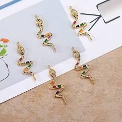 5Pcs Brass Micro Pave Cubic Zirconia Links Connectors&nbsp;ZIRC-SZ0002-80G