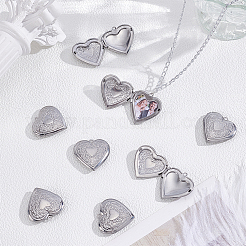 12Pcs 316 Stainless Steel Locket Pendants&nbsp;STAS-PH0007-26