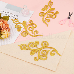 8 Pairs Ethnic Style Flower Pattern Computerized Embroidery Appliques&nbsp;PATC-GF0001-84B