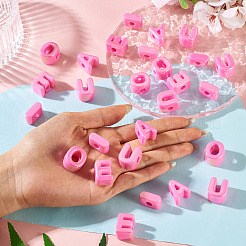 50Pcs 5 Styles UV Plating Opaque Acrylic Beads&nbsp;PACR-TA0001-31H