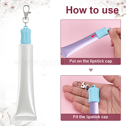6Pcs 6 Colors Lip Gloss Shape Silicone Keychains&nbsp;KEYC-ME0001-15