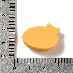 不透明樹脂模造食品デコデンカボション  クマパン  オレンジ  20x25x8mm&nbsp;X-CRES-A058-01A