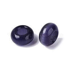 キャットアイヨーロッパのビーズ  大穴ビーズ  ロンデル  13~14.5x6.5~8.5mm  穴：5.5~6mm&nbsp;G-N359-17A-16