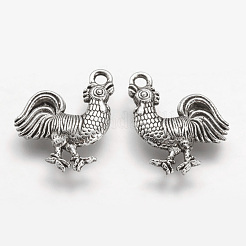 合金のチベット風チャーム  コック  アンティークシルバー  20x15x3mm  穴：2mm&nbsp;X-PALLOY-F131-05