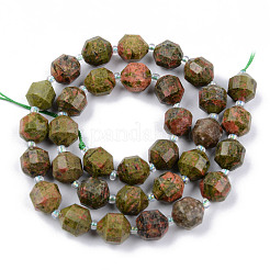 Natural Unakite Beads Strands&nbsp;G-R482-15-10mm
