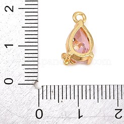 Brass Micro Pave Cubic Zirconia Charms&nbsp;KK-D265-01A-G
