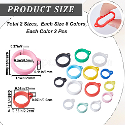 32Pcs 16 Style Silicone Pendant&nbsp;SIL-CP0001-12