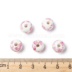Floral Printed Porcelain Beads&nbsp;PORC-Q201-10mm-3
