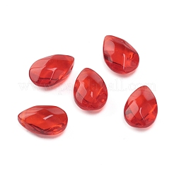 ガラスチャーム  多面カット  ティアドロップ  ミックスカラー  12x8x5mm  穴：0.8mm&nbsp;RGLA-G077-H01-M1