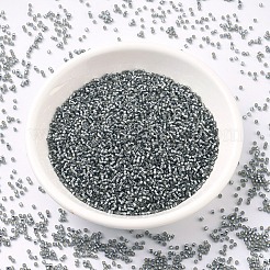 MIYUKIデリカビーズ  シリンダー  日本製シードビーズ  11/0  （db0048)シルバー裏地グレー  1.3x1.6mm  穴：0.8mm  約2000PCS /ボトル  10 G /ボトル&nbsp;SEED-JP0008-DB0048