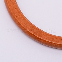 木製のフラットラウンドい形の財布のハンドル  バッグハンドル交換用アクセサリー  チョコレート  135x12mm  内径：119mm&nbsp;AJEW-WH0188-17C
