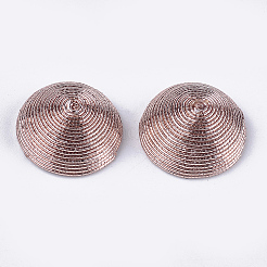 Polyester Thread Fabric Cabochons&nbsp;WOVE-T008-02B-04