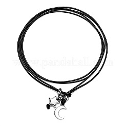 Imitation Leather Alloy Charm Wrap Anklets&nbsp;WGACC3A-01