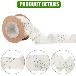 ポリエステルリボン  木模様  布ドレス縫製アクセサリー  ベージュ  1-1/2~1-5/8インチ（38~40mm）&nbsp;OCOR-WH20006-93B