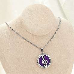 316 Surgical Stainless Steel Aromatherapy Diffuser Perfume Hollow Flat Round Pendant Box Chain Necklaces&nbsp;NJEW-R016-01P-01