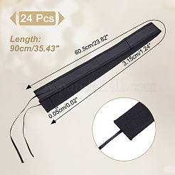 ポリエステル汗止めバンド  衣類アクセサリー用帽子バンド  ブラック  900mm&nbsp;DIY-WH0632-92B
