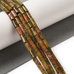 天然石ユナカイトビーズ連売り  コラム  8x4mm  穴：0.7mm  約48個/連  15.35~15.43''（39~39.2センチメートル）&nbsp;G-B091-A02-01
