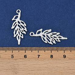 合金のチベット風チャーム  鉛フリー及びカドミウムフリー  葉  銀  29x11x1mm  穴：1mm  約575個/528g&nbsp;LS-TIBEP-EA11926YKG-S-LF