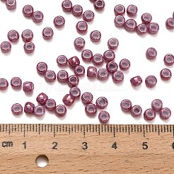 トーホー 6/0ラウンドビーズ  日本製シードビーズ  （1202)つの不透明なダークローズ大理石  4mm  穴：1.5mm  約840個/50g&nbsp;SEED-XTR06-1202
