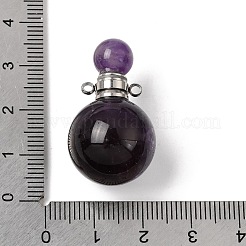 Natural Amethyst Perfume Bottle Pendants&nbsp;GG-CBA7610-02P-04