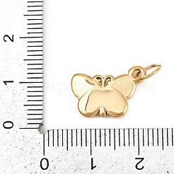 304ステンレススチールチャーム  丸カン付き  ゴールドカラー  蝶  11.5x16x2mm  穴：4.5mm&nbsp;LS-STAS-K307-07C-G
