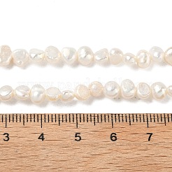 天然養殖淡水パールビーズ連売り  研磨両側  グレード2a++  ナバホホワイト  4.5~5mm  穴：0.5mm  約77個/連  13.98インチ（35.5cm）&nbsp;PEAR-C004-19A-01
