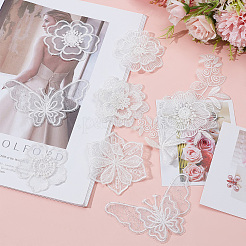 14Pcs 7 Style Lace Embroidery Sewing Fiber Ornaments&nbsp;DIY-GF0006-18