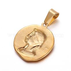 Ion Plating(IP) 304 Stainless Steel Pendants&nbsp;STAS-O112-01G