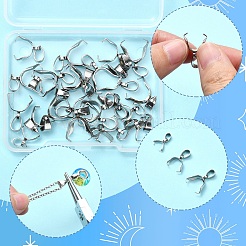 30個 3スタイル 304ステンレススチール製アイスピックピンチベイル  ステンレス鋼色  ピンチ保釈：9~13x6.5~12x2.5~4.5ミリ  10個/スタイル&nbsp;STAS-YW0001-92