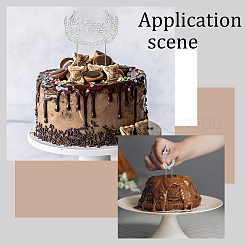 2Pcs 2 Styles Alloy & Rhinestone Cake Toppers&nbsp;AJEW-CP0001-44S
