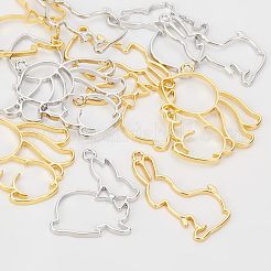 12pcs 6 style Alloy Open Back Bezel Big Pendants&nbsp;PALLOY-OC0002-84
