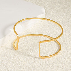 304 Stainless Steel Cuff Bangles for Women&nbsp;PK0821-2