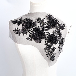 Polyester Paillette Embroidered Cloth Sew on Patches&nbsp;PATC-WH20008-04A