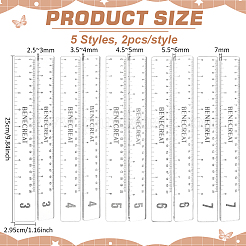 10Pcs 5 Style Acrylic Clay Depth Guides&nbsp;TOOL-WH0159-40