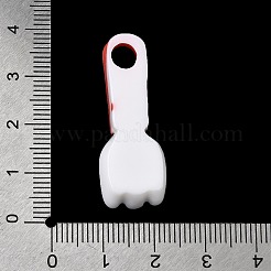 不透明樹脂ペンダント  フォークチャーム  レッド  35x13x5mm  穴：5mm&nbsp;RE-CBAFB71-01B