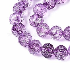 Crackle Transparent Glass Beads Strands&nbsp;GLAA-N063-8mm-04