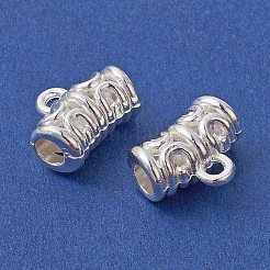 合金チューブベイル  長持ちメッキ  ループベイル  チューブ  銀  9.5x12.5x6mm  穴：1.4mm  内径：3mm&nbsp;FIND-B029-21S