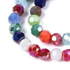 Electroplate Opaque Glass Beads Strands&nbsp;EGLA-A035-P4mm-HA01