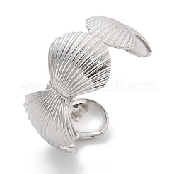 Brass Open Cuff Bangles for Women&nbsp;BJEW-M091-02P
