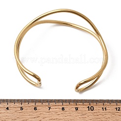 304 Stainless Steel Cuff Bangles for Women&nbsp;BJEW-Z150-01G-02